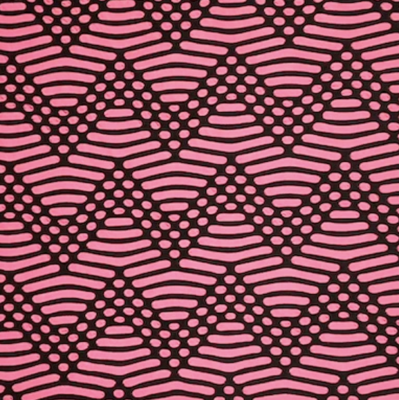 Jacquard Polka Dot Berry Pink/Black Aztec Chevron