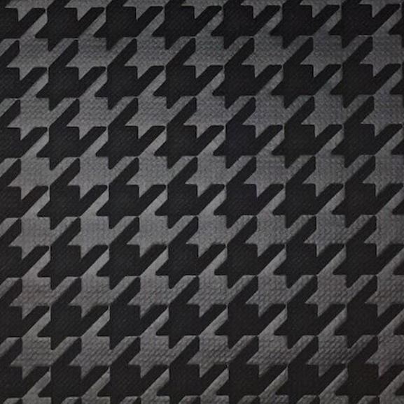 Black Bubble Bullet Embossed Houndstooth BUBBLE JACQ PRINT