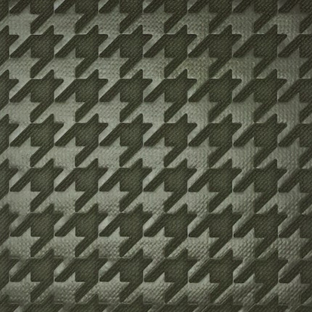 Olive Bubble Bullet Embossed Houndstooth BUBBLE JACQ PRINT
