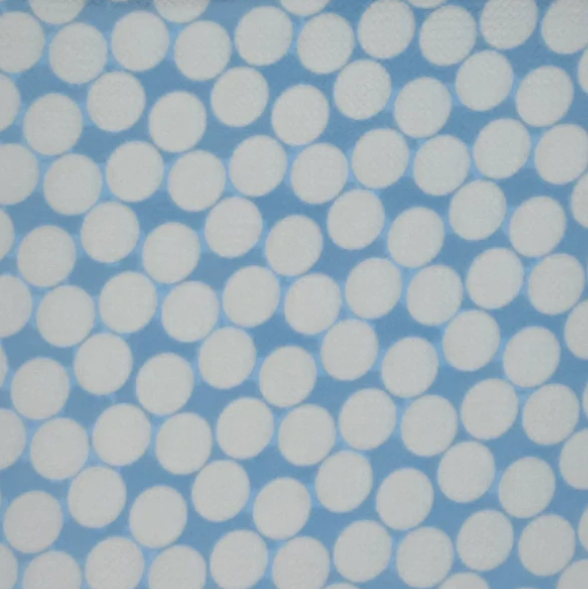 BLUE/IVORY-DIF BCKGR Bubble Bullet Print