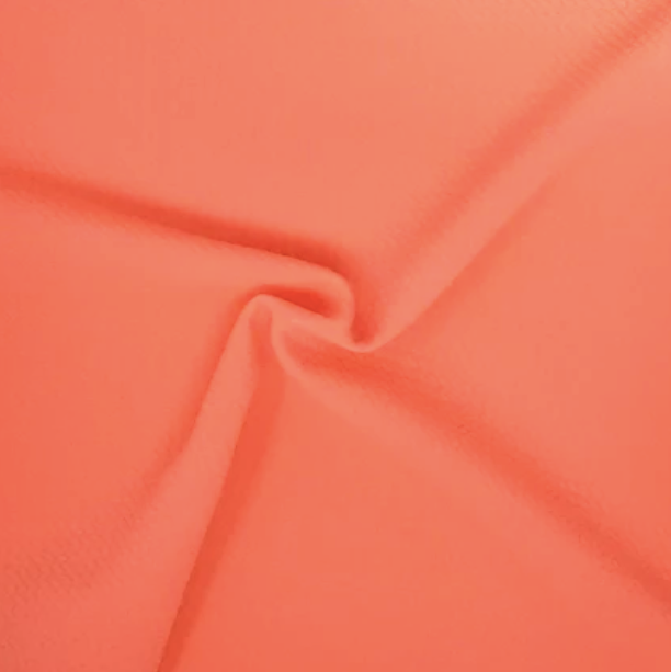 Neon Coral Solid Bubble Bullet Fabric