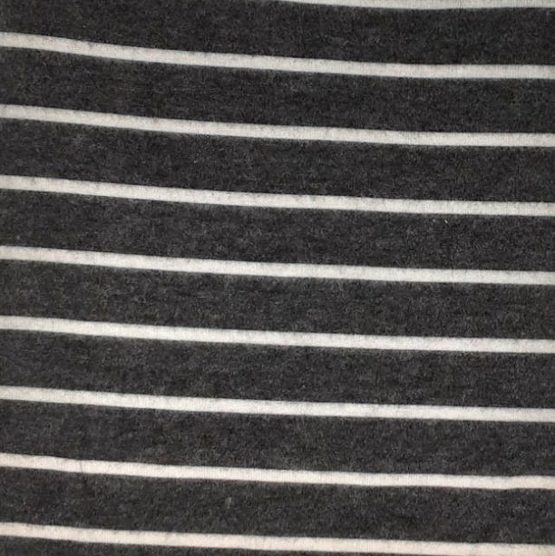 BLACK/IVORY DU1917 SWEATER H.STRIPE CASHMERE LOOK
