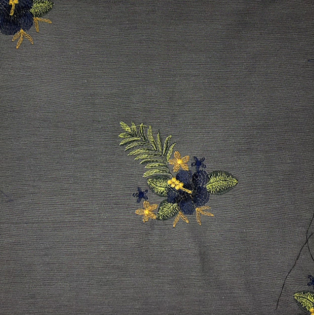 CHARCOL CHAM CHAMBRAY EMBROIDERY
