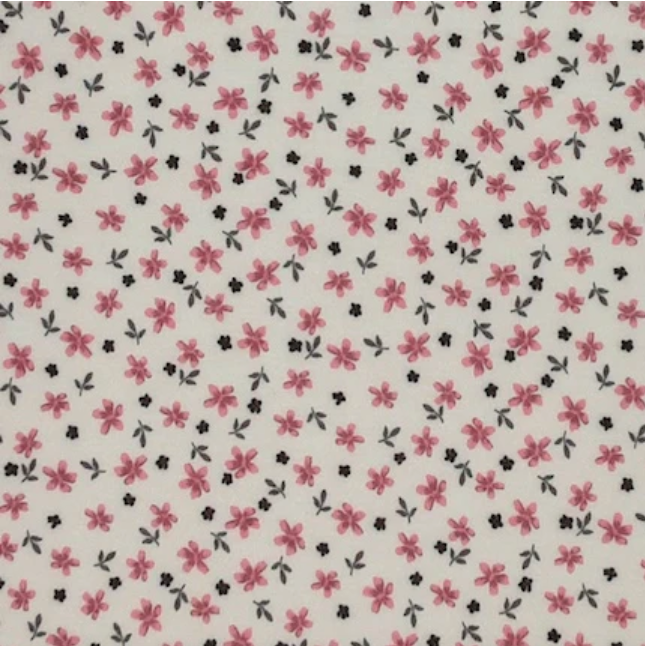 PINK / IVORY-FRENCH TERRY FLORAL PR