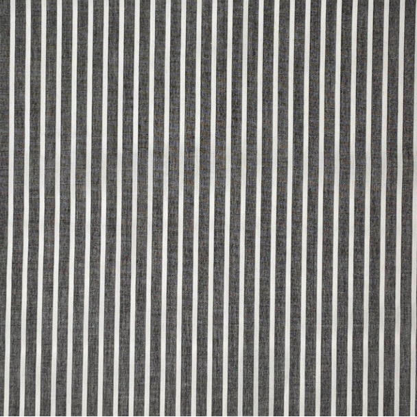 Black/Ivory Stripes Cotton Lawn