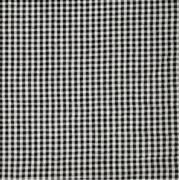 Black White Plaid Seersucker