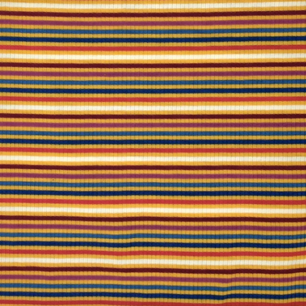 Mustard/Red RIB 4X2 Multicolor Yarn Dye Stripes
