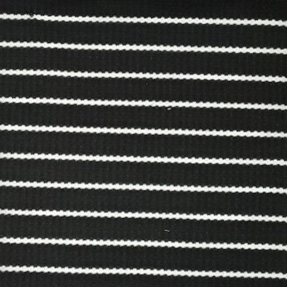 BLACK/IVORY THERMAL STRIPES
