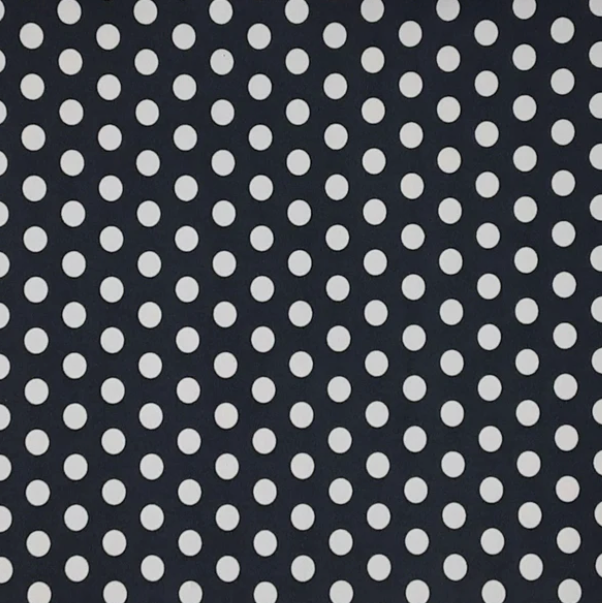 CHARCOAL/WHITE DTY PRINT POLKA DOT