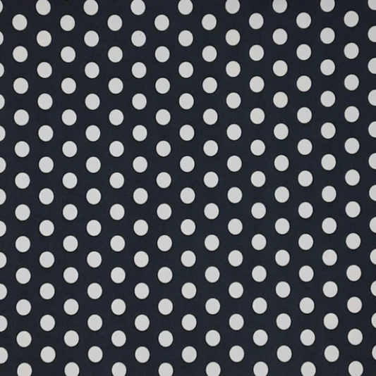 CHARCOAL/WHITE DTY PRINT POLKA DOT