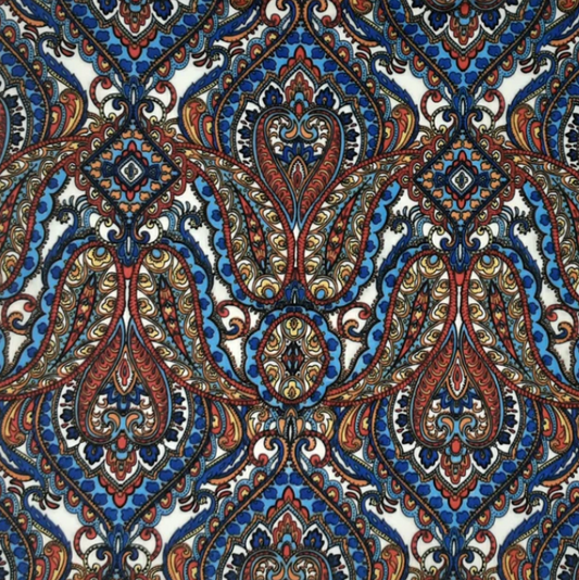 BLUE/RED/DENIM ODISHA DTY PRINT DTY Fabric