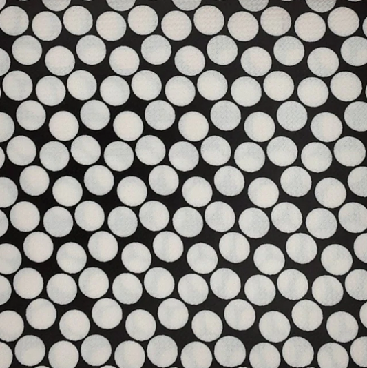 BLACK/IVORY-DIF BCKGR Bubble Bullet Print