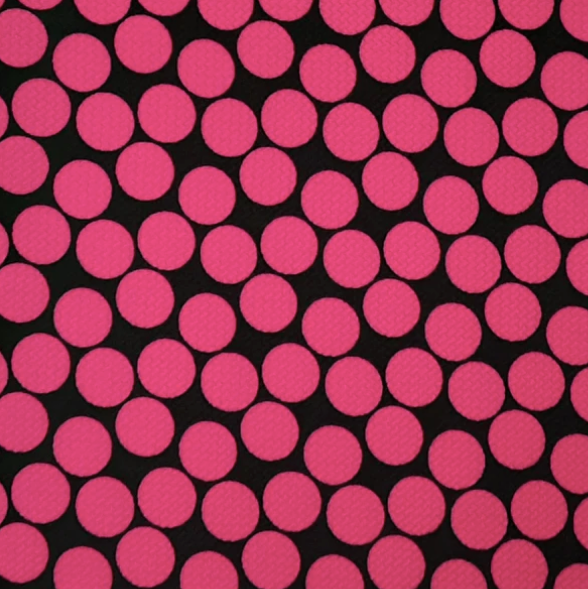 BLACK/PINK-DOTSYDU DIF BCKGR Bubble Bullet Print