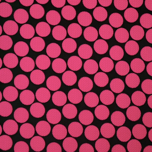 BLACK/PINK-DOTSYDU DIF BCKGR Bubble Bullet Print