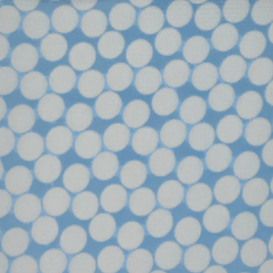 BLUE/IVORY-DIF BCKGR Bubble Bullet Print