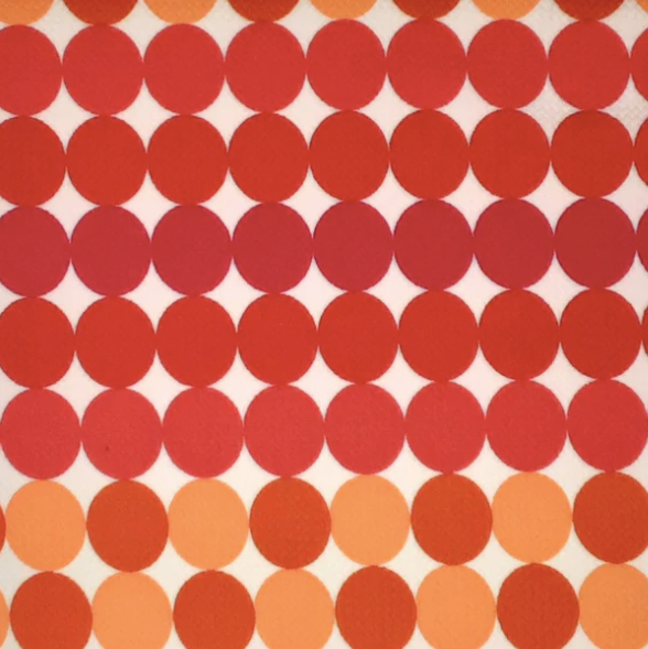 RED/CORAL/TANGERINE-DOT HORIZON Bubble Bullet Print