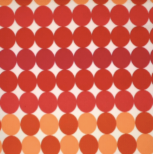 RED/CORAL/TANGERINE-DOT HORIZON Bubble Bullet Print