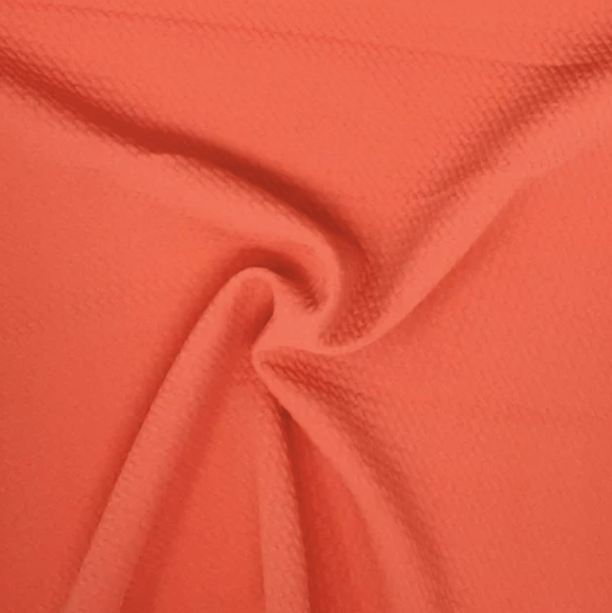 Peach Coral Solid Bubble Bullet Fabric