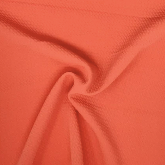 Peach Coral Solid Bubble Bullet Fabric