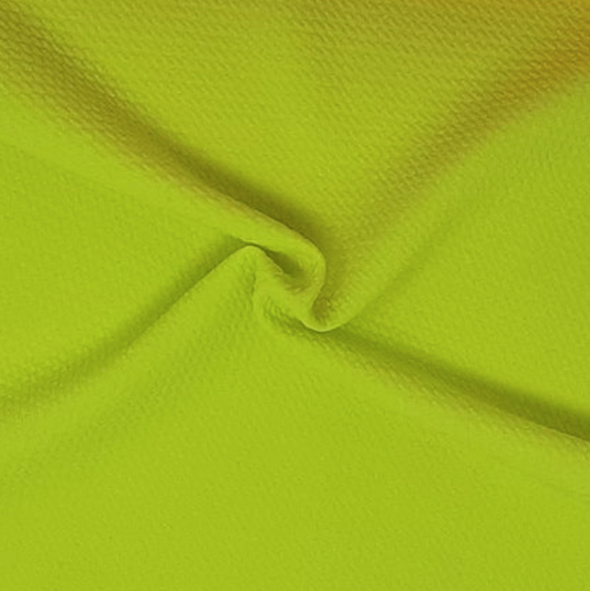 Neon Yellow Solid Bubble Bullet Fabric