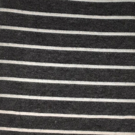 BLACK/IVORY DU1917 SWEATER H.STRIPE CASHMERE LOOK