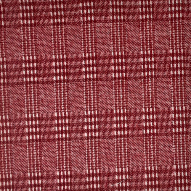 BURGUNDY/WHITE BRUSHED DOOBLE KNIT JACQUARD (WOOL LIKE)