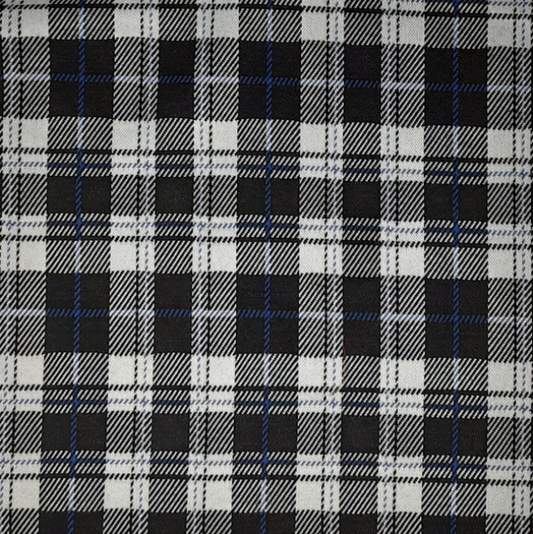 BLACK/BLUE#2-KNIT CHECK 58/60"