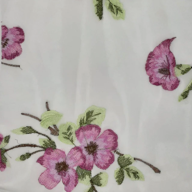 IVORY/MAGENTA EMBROIDERY