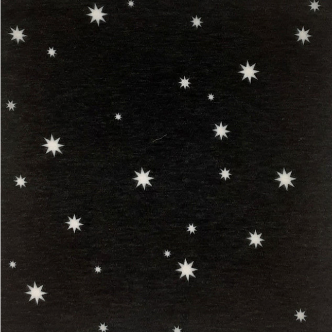 BLACK-FRENCH TERRY STAR PRINT