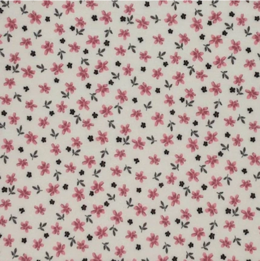 PINK / IVORY-FRENCH TERRY FLORAL PR