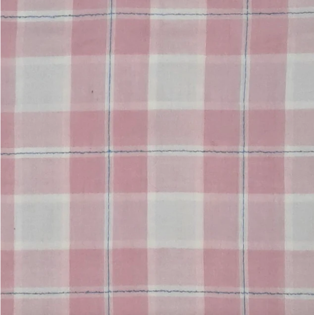 Pink Blue Gauze Plaid POP-GAUZE CHECK