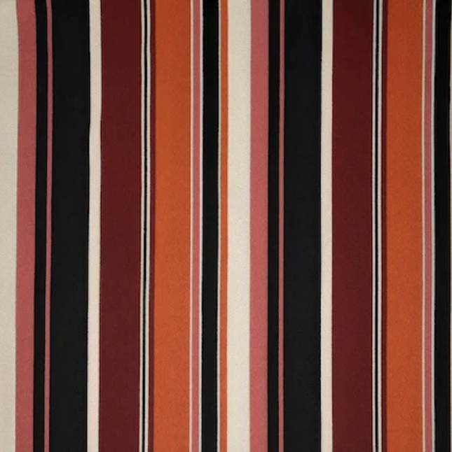 TERRACOTTA-TERRY CREPE VERTICAL STRIPES PRINT