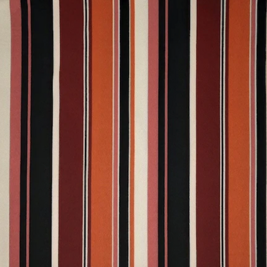 TERRACOTTA-TERRY CREPE VERTICAL STRIPES PRINT