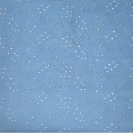 BABY BLUE EYELET-EYE jacquard