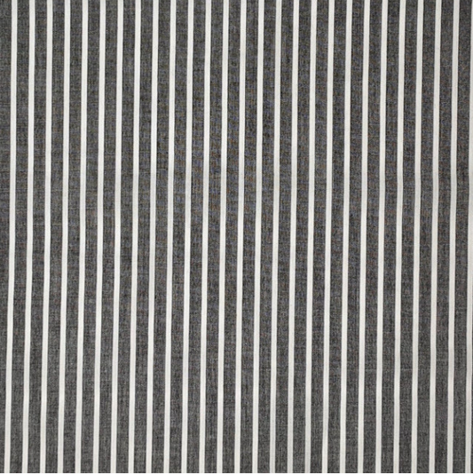 Black/Ivory Stripes Cotton Lawn