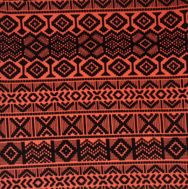 CORAL/BLACK-TICKET TO RIDE Liverpool Fabric