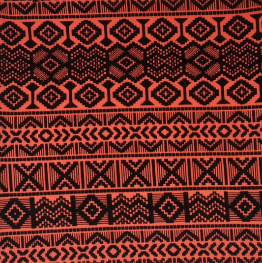 CORAL/BLACK-TICKET TO RIDE Liverpool Fabric