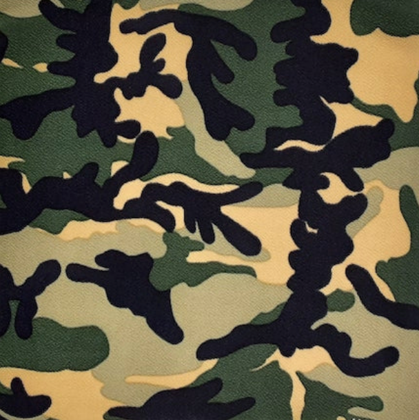 Camo Forest Stone/Black/Olive Liverpool Fabric