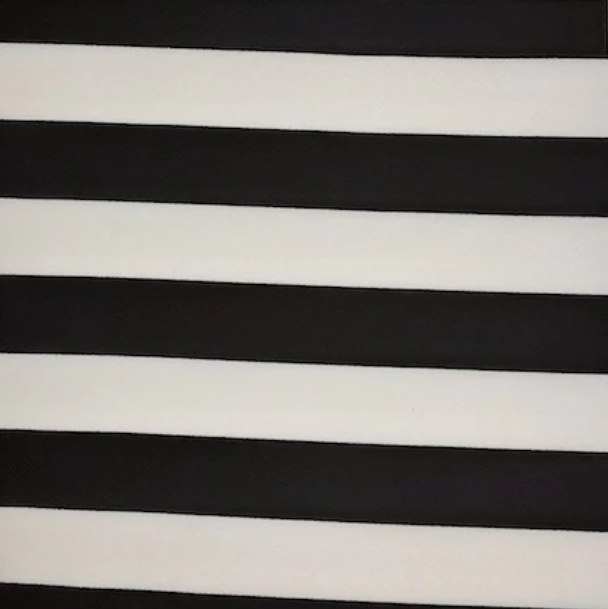 Wide Stripe Black/Off white Liverpool Fabric