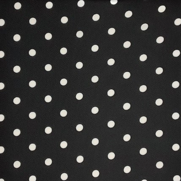 Polka Dot Black/White Liverpool Fabric