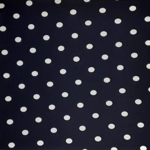 Polka Dot Navy/White Liverpool Fabric