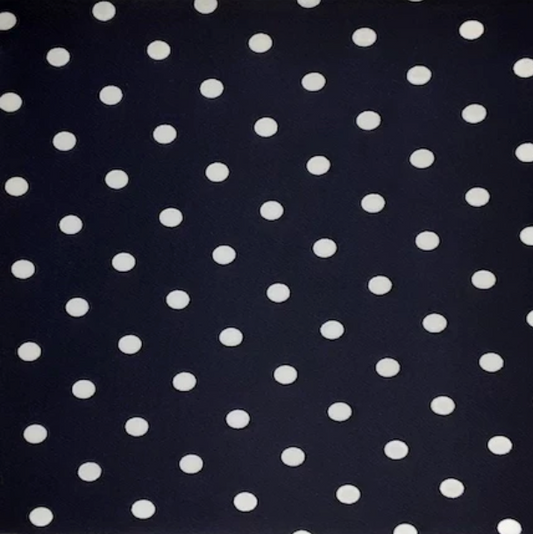 Polka Dot Navy/White Liverpool Fabric