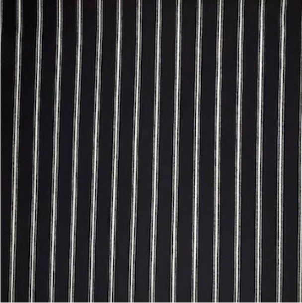 Plain Stripe NAVY/White Liverpool Fabric