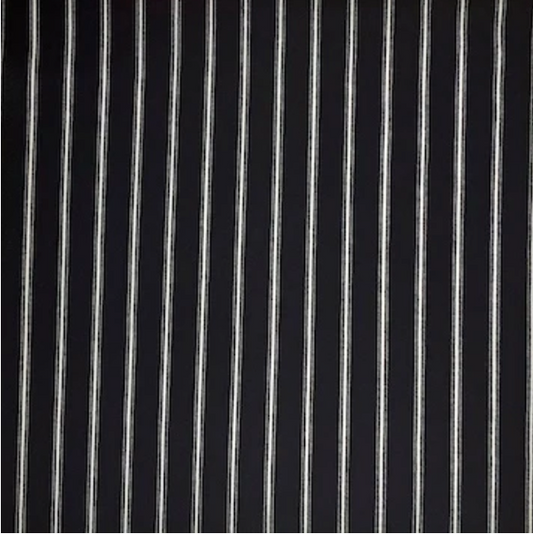 Plain Stripe NAVY/White Liverpool Fabric