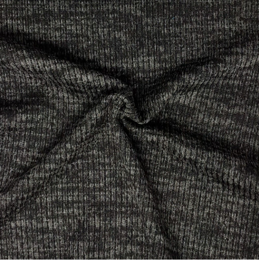 Jet Black Sweater knit T/R Brushed 4x2 Rib