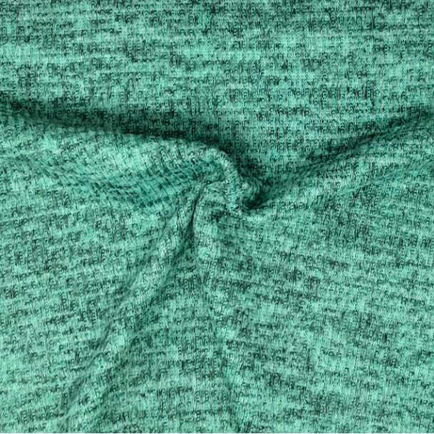 Atlantis Green Sweater knit T/R Brushed 4x2 Rib