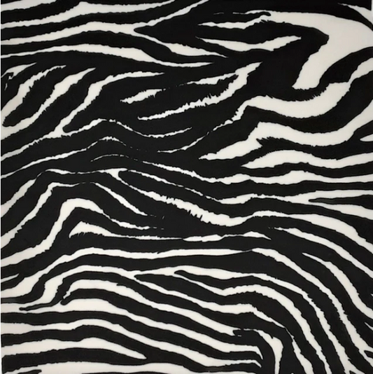 BLACK / WHITE CREPE TECHNO ZEBRA PRINT