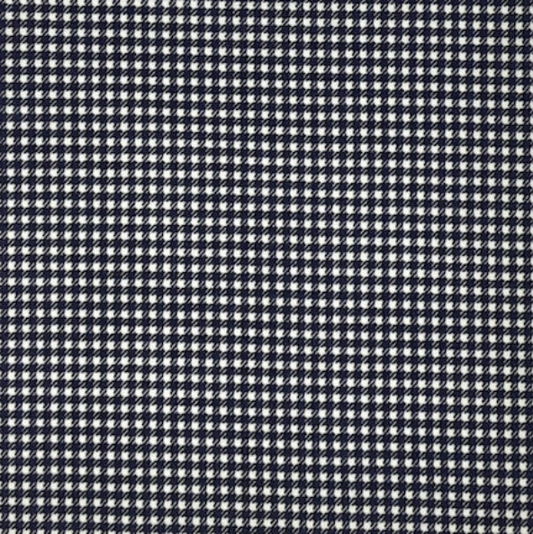 Navy-Techno Crepe plaid Fabric