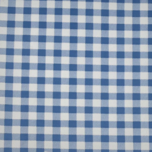 BLUE/WHITE PLAID ASSORTED TECHNO PRINT