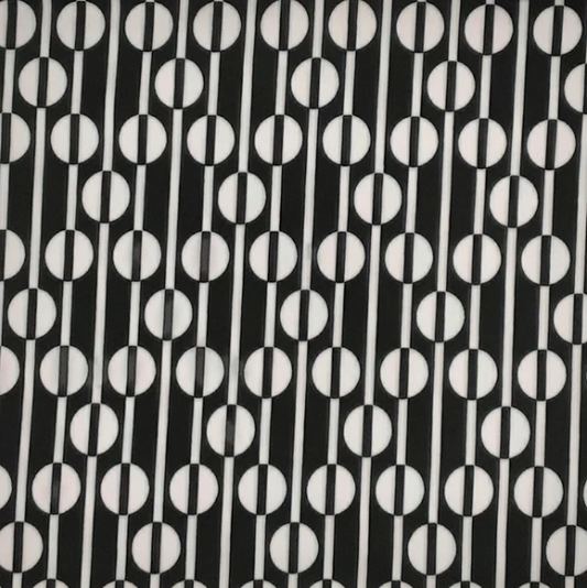 BLACK/IVORY-OPTIC DOT TECHNO PRINT